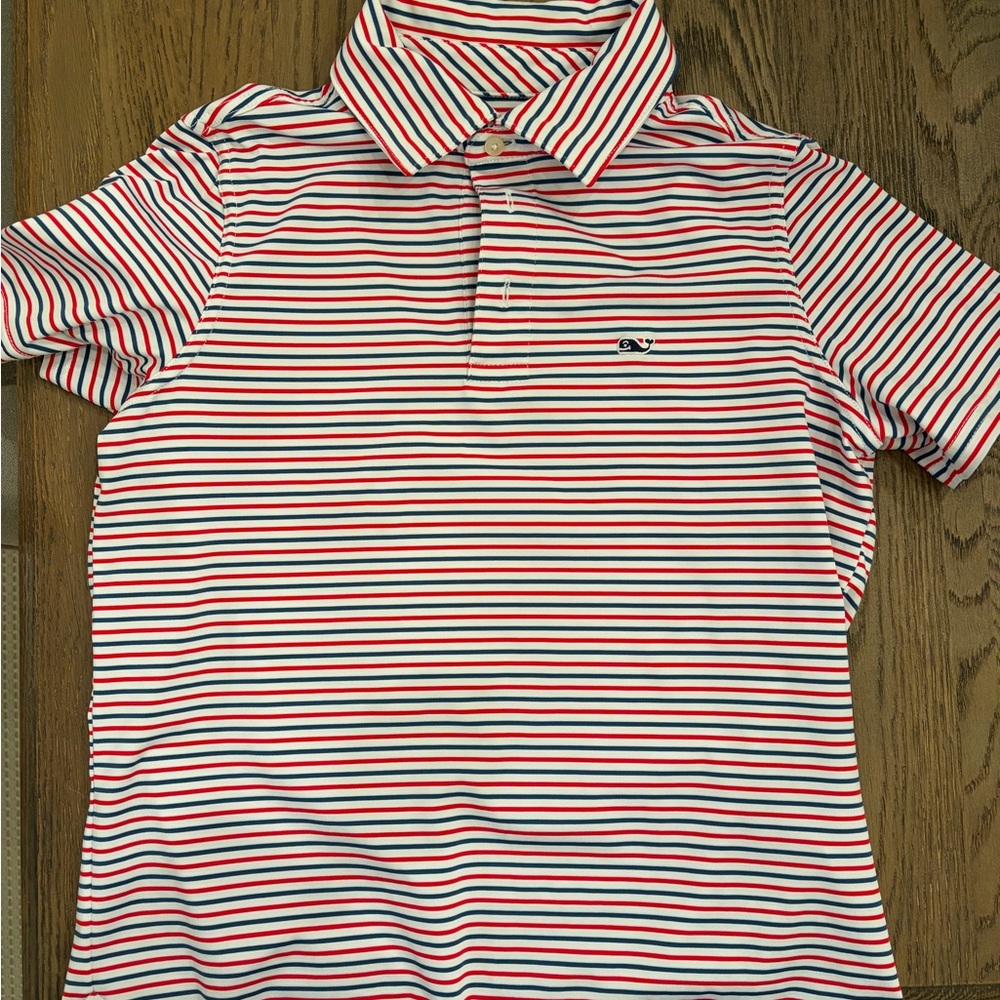 Vineyard Vines Red White and Blue Striped Kids Polo Shirt. Worn 4/5 times